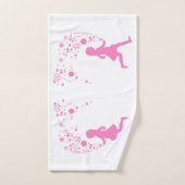 Roze dame. bad handdoek (Handdoek)