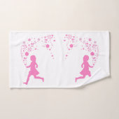 Roze dame. bad handdoek (Handdoek)