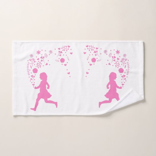 Roze dame. bad handdoek (Handdoek)
