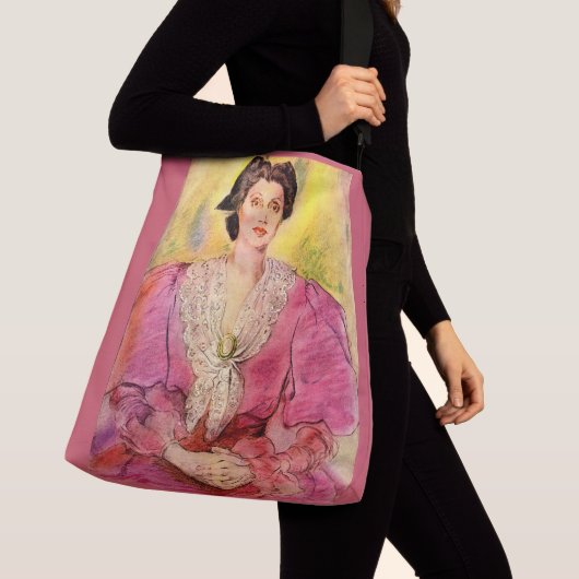 roze dame crossbody tas (Dichtbij)