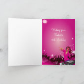 Roze Dame DJ Sweet 16 Kaart (Binnen)