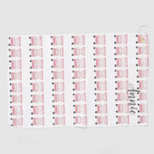 Roze Dame Golf Carts gepersonaliseerd Golfhanddoek (Horizontaal)