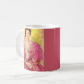roze dame koffiemok (Voorkant links)