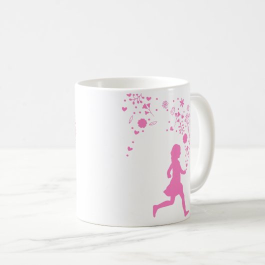 Roze dame. koffiemok (Voorkant rechts)