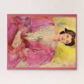 roze dame legpuzzel (Horizontaal)