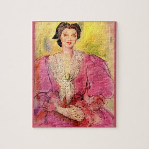 roze dame legpuzzel