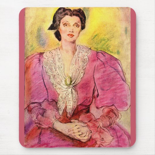 roze dame muismat (Voorkant)