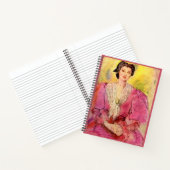 roze dame notitieboek (Binnen)