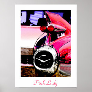 Roze dame poster