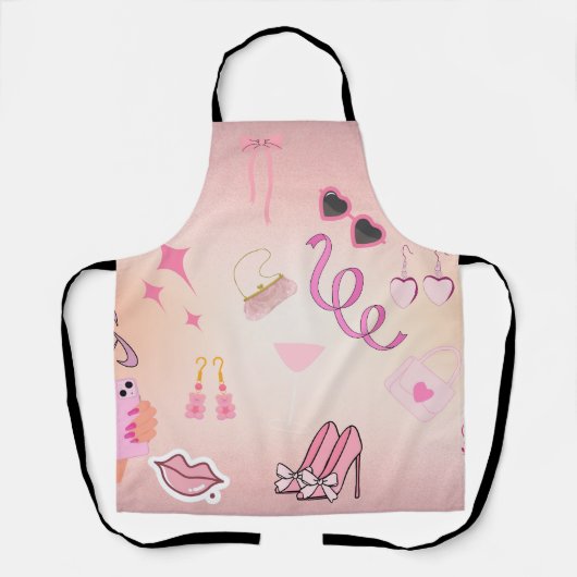 Roze Dame Schort (Voorkant)
