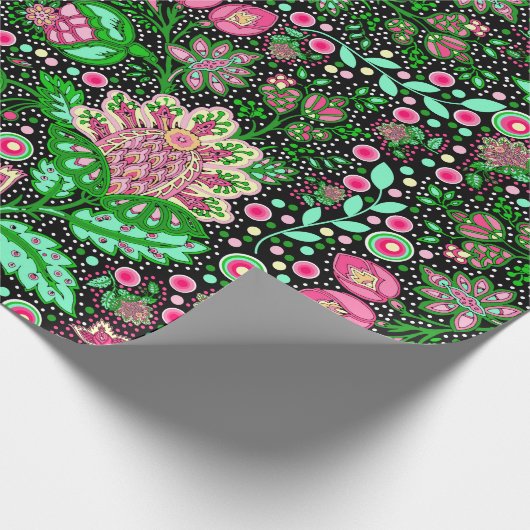 Roze Dame Slipper Bloem NH State Wildflower Cadeaupapier (Hoek)