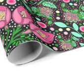 Roze Dame Slipper Bloem NH State Wildflower Cadeaupapier (Rol Hoek)