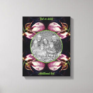 Roze Dame Slipper Orchid Creëer Uw Eigen Foto Canvas Afdruk
