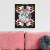 Roze Dame Slipper Orchid Creëer Uw Eigen Foto Canvas Afdruk (Insitu (Woonkamer))
