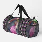 Roze dame Slipper Orchid Flower Personated Plunjezak (Rechterhoek)