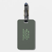 Roze dame Slipper Orchid Raindrop - Gepersonalisee Bagagelabel (Achterkant verticaal)