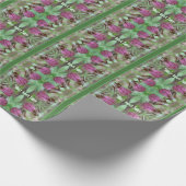 Roze Dame Slipper Orchidee Bloem Paar Gepersonalis Cadeaupapier (Hoek)