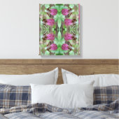 Roze Dame Slipper Orchidee Flower Pair Abstract Canvas Afdruk (Insitu (Slaapkamer))