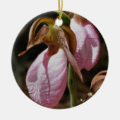 Roze Dame Slipper Pair Flower Ornament (Voorkant)