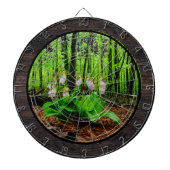 Roze Dame Slipper wilde Orchidee Dartbord (Voorkant)