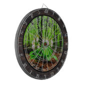 Roze Dame Slipper wilde Orchidee Dartbord (Voorkant Links)