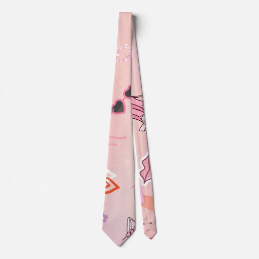 Roze Dame Stropdas (Voorkant)