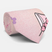 Roze Dame Stropdas (Opgerold)