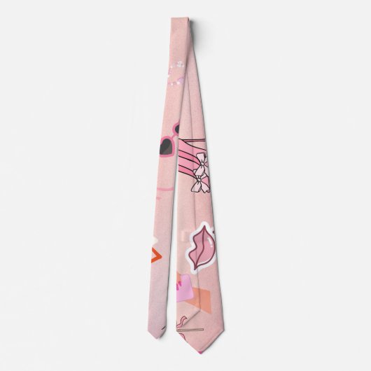 Roze Dame Stropdas (Achterkant)