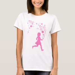 Roze dame. t-shirt