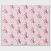  Roze Dame Te Paard Met Falcon Cadeaupapier (Vlak)