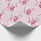  Roze Dame Te Paard Met Falcon Cadeaupapier (Hoek)