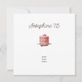 Roze Dame Verjaardagsfeestje Kaart (Achterkant)