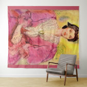 roze dame wandkleed (In Situ (horizontaal))