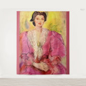 roze dame wandkleed (Voorkant)