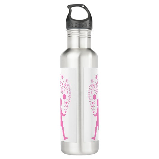 Roze dame. waterfles (Achterkant)