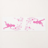 Roze dame. yogamat (Achterkant (horizontaal))