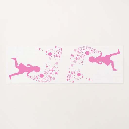 Roze dame. yogamat (Achterkant (horizontaal))