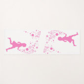 Roze dame. yogamat (Voorkant (horizontaal))