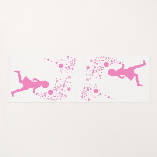 Roze dame. yogamat (Voorkant (horizontaal))