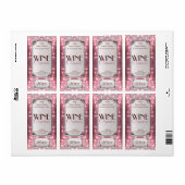 Roze Dames Droom Aangepaste Tekst Wijnfleslabels Etiket (Full Sheet)