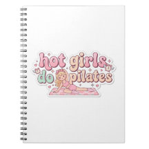 Roze dames fitnessplanner, Pilates meisje cadeau