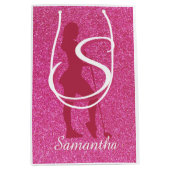 ROZE DAMES GLITTER MEDIUM CADEAUZAKJE (Voorkant)