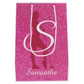 ROZE DAMES GLITTER MEDIUM CADEAUZAKJE (Achterkant)