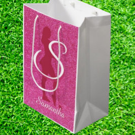 ROZE DAMES GLITTER MEDIUM CADEAUZAKJE