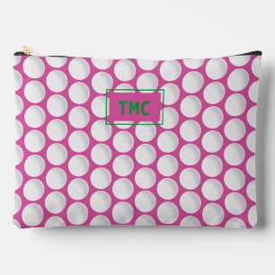 Roze Dames Golf INITIALEN Groen Preppy Fun Etui