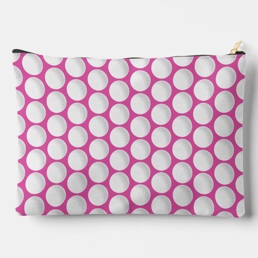 Roze Dames Golf INITIALEN Groen Preppy Fun Etui (Achterkant)