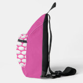 Roze Dames Golf INITIALEN Groen Preppy Fun Sling Bag (Rechts)