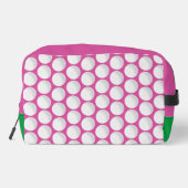 Roze Dames Golf INITIALEN Groen Preppy Fun Toilettasje (Achterkant)