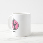 Roze Dames Golf Silhouet Koffiemok (Voorkant links)