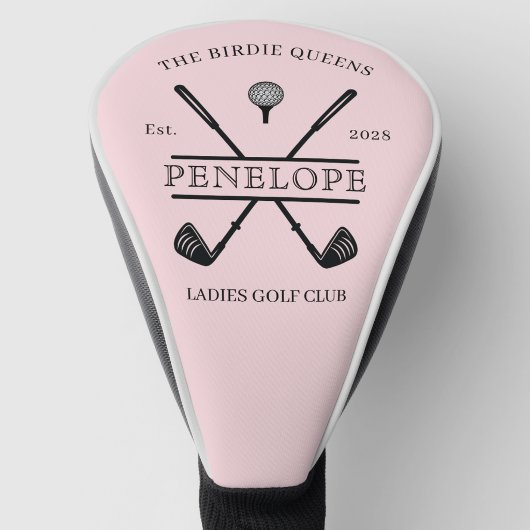 Roze Dames Golfclub Naam Golfheadcover